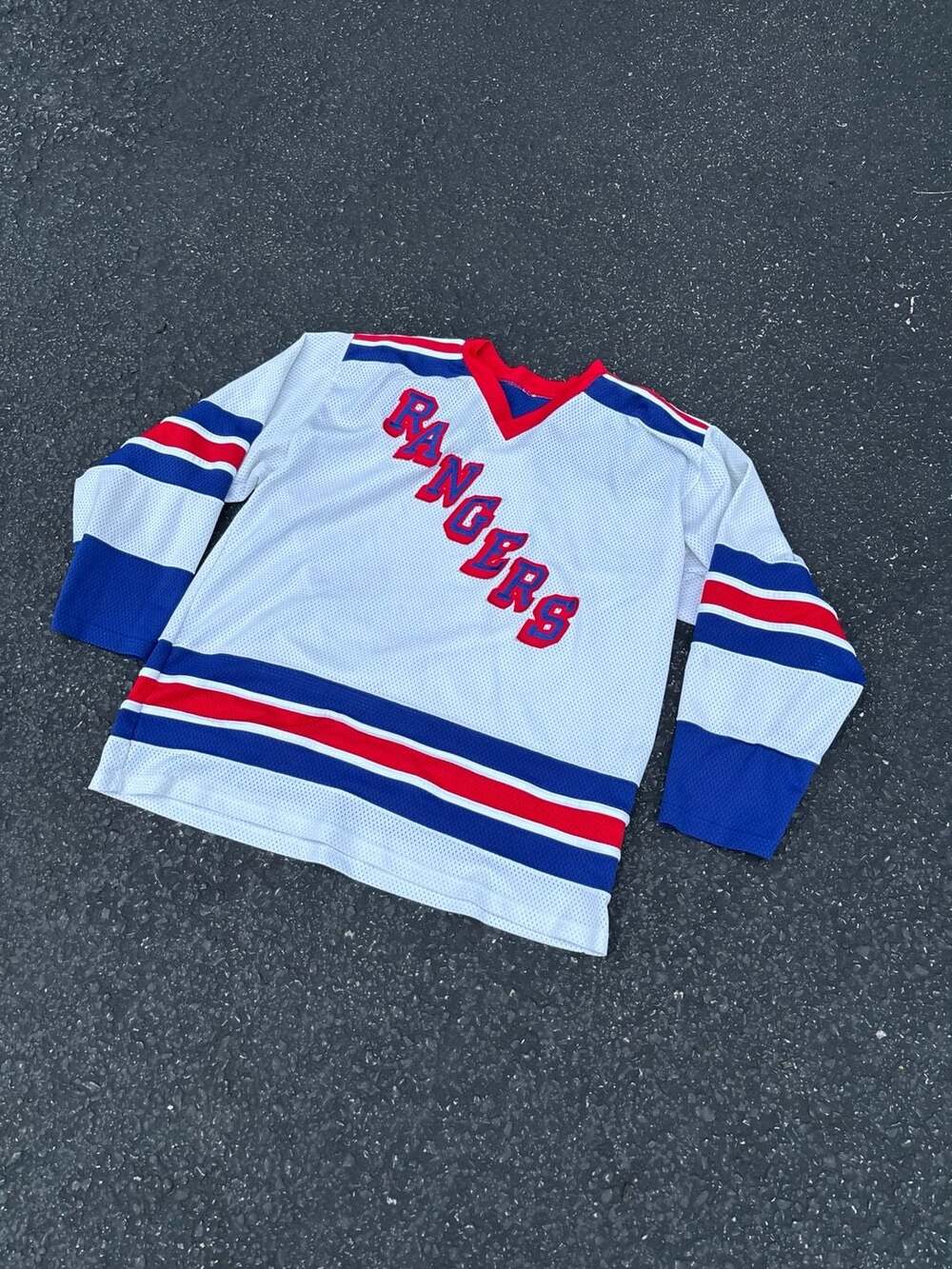 Vintage New York Rangers CCM NHL Hockey Jersey White Blue Red